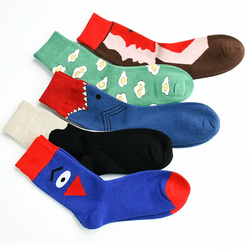 Men&Women Happy Socks Funny with Cartoon Animal Bomb Design Wedding Gift Combed Cotton Breathable Dress Neutral Socks Eur36-43