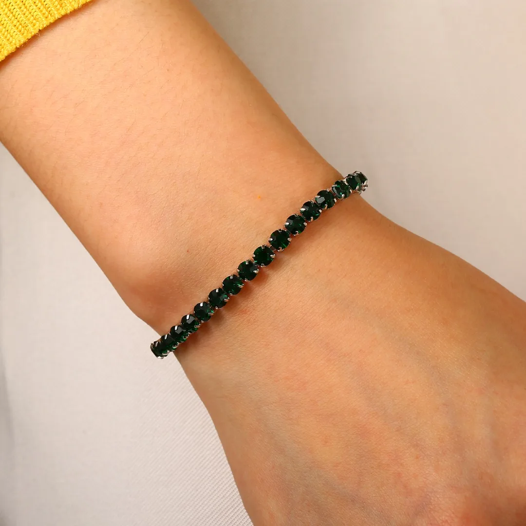 New Fashion Tennis Bracelet For Women Multicolor Cubic Zirconia Charm Bracelets & Bangles Femme Wedding Jewelry Crystal Bracelet