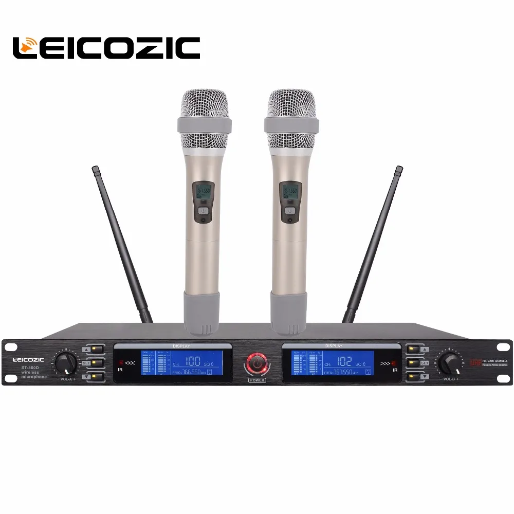 

Leicozic Professional UHF Wireless microphone handheld Transmitter mic studio 610-670Mhz karaoke microfone wireless 200Channels