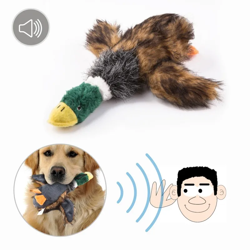 

Squeaking Pet Dog Toy Duck Stuffed Plush Pet Puppy Teeth Chew Toys for Dogs Chew Squeaker Animals Squeaky Pet Accessories 35W