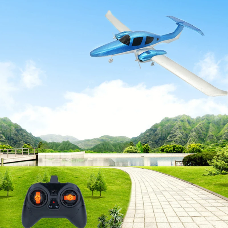 Promo Price of  DIY Assembly Fixed Wing Remote Control Glider Airplane RTF 2.4G 200M 55CM Large Size Wireless Contr