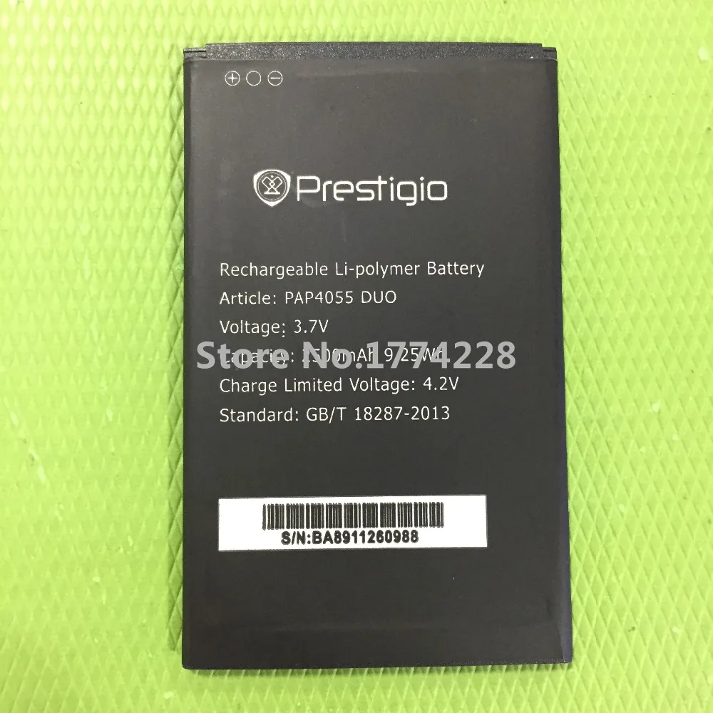 

MLLSE PAP4055 2500mah BATTERY for Prestigio MultiPhone PAP4055 DUO 4055 mobile phone
