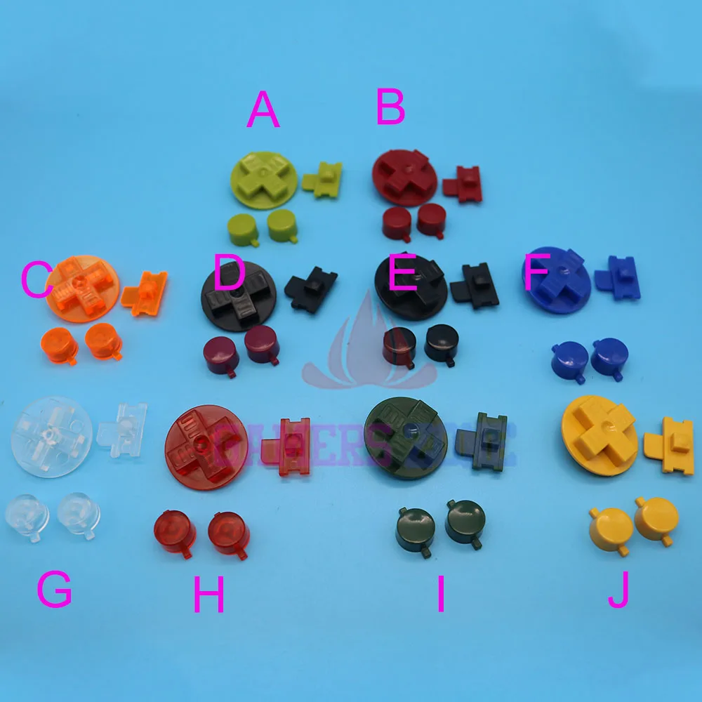 Разноцветные кнопки для Gameboy классический ГБ клавиатуры GBO DMG DIY A B D pad|buttons buttons|button