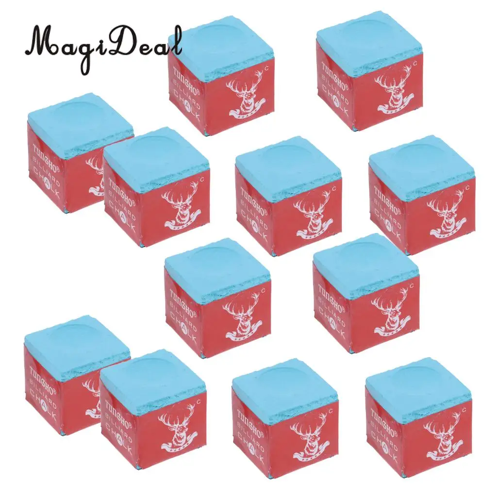 12 Pieces Premium Pool Table Billiard Cue Sticks Tips Chalk Club Accessories