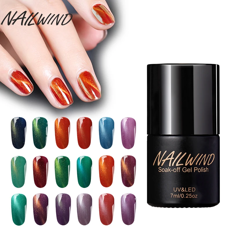 NAILWIND Cat Eye Gel Nail Polish C01-30 Color UV&ampLED Lamp Varnishes For Extension Design Manicure Top Art Lacquer | Красота и