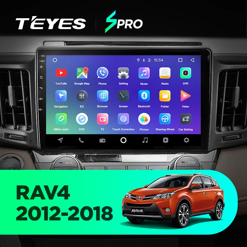 TEYES SPRO Штатное Головное устройство For Toyota RAV4 2012- GPS Android 8.1 aвтомагнитола магнитола автомагнитолы Андроид для Тойота рав4 аксессуары штатная магнитола автомобильная мультимедиа