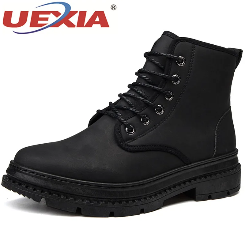

UEXIA New Boots Men Winter Trend Fashion Ankle Boots Shoes Men Desert Boots Men's Casual Shoes Comfortable Sneakers Casual Flats