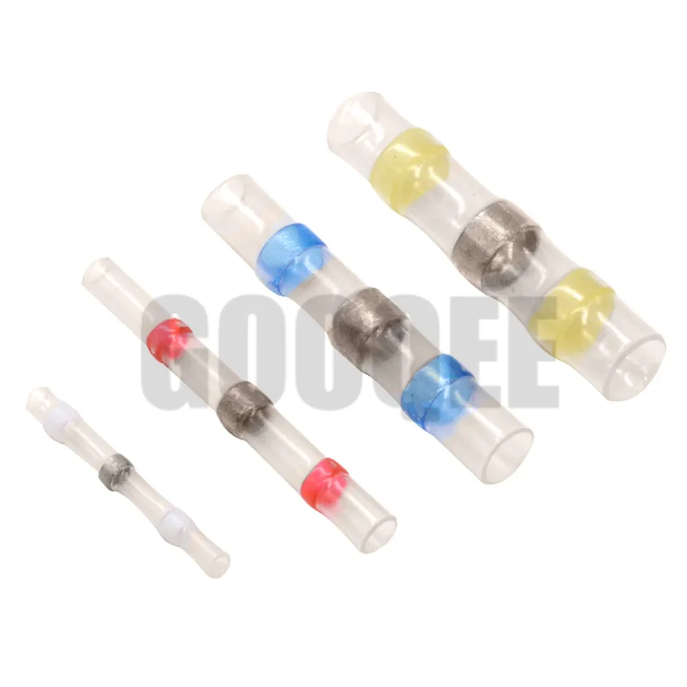 

5pcs SST-S11 SST-S21 SST-S31 SST-S41 Heat Shrink Butt Wire Connectors Waterproof Tinned Copper Solder Seal Terminals Kit Set