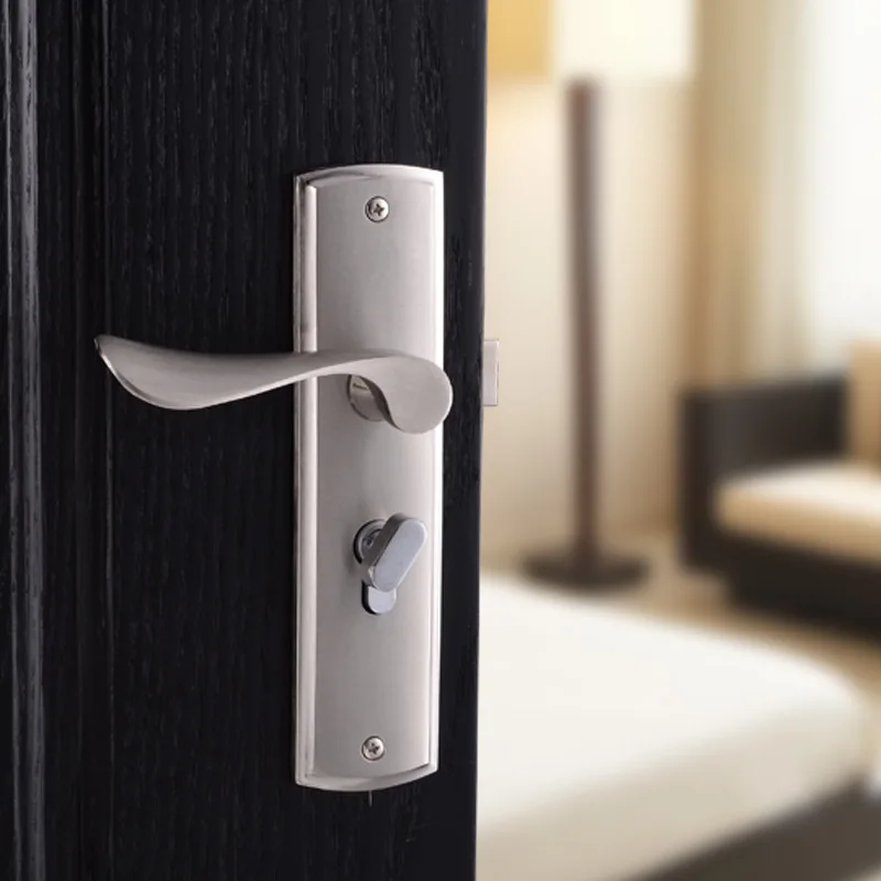 European door handle lock bedroom aluminum alloy door handle hardware