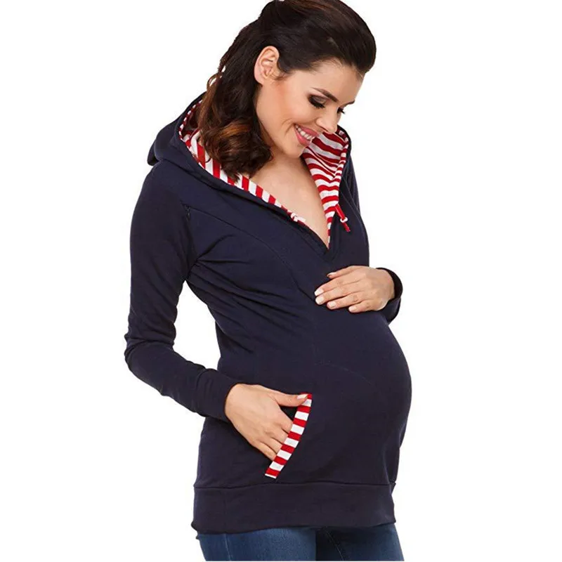 Breastfeeding Top More Function Mom Lactation Sweater Pregnant Woman Nursing Long Sleeve Hoodie Maternity Enceinte Clothes