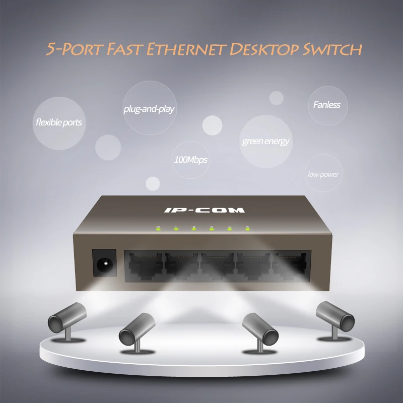 5-Порты и разъёмы Fast Ethernet коммутатор сетевой коммутатор ethernet rj45 lan концентратора интернет сплиттер ethernet концентратор Plug and Play