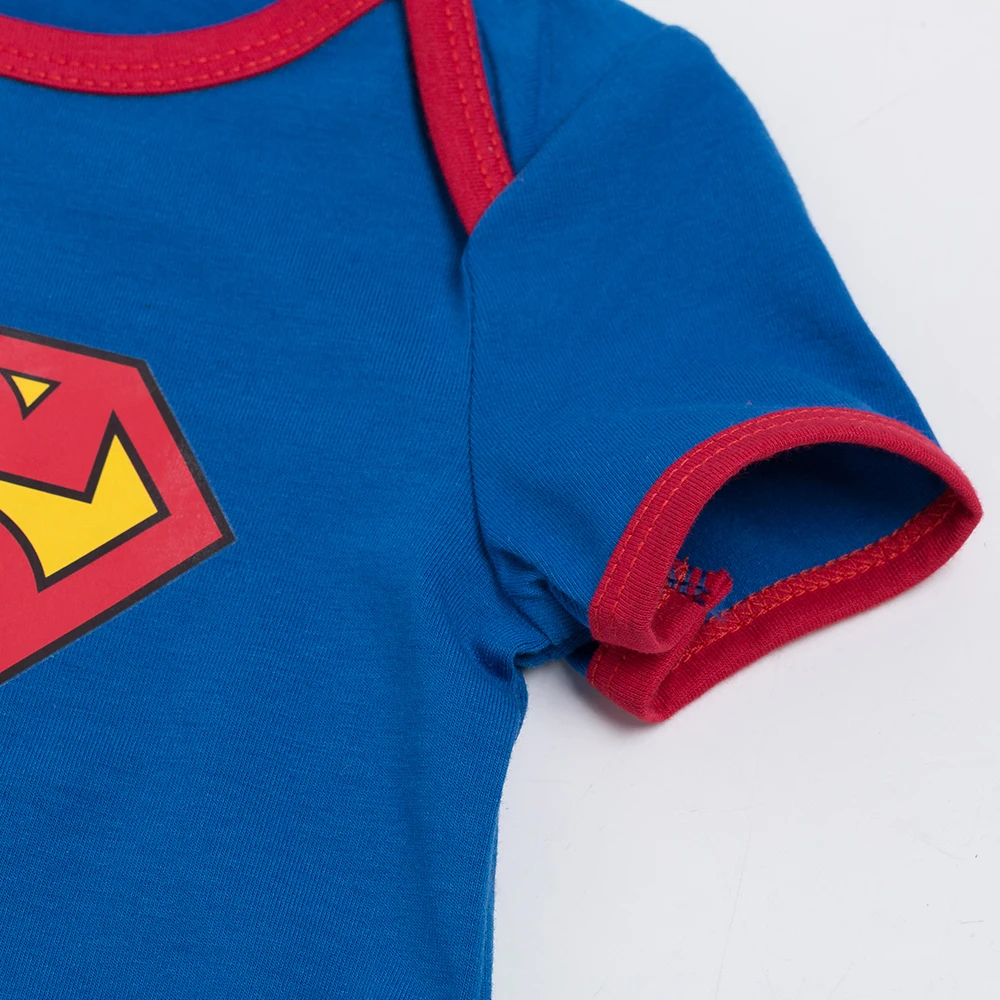 الأزياء سوبرمان باتمان الطفل الفتيان السروال القصير بذلة زي مصنوع من القطن الملابس مجموعة الوليد طفل 0-24 M الاطفال الملابس Bebek Tulum