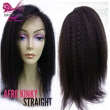 Eayon бразильские кудрявые прямые Синтетические волосы на кружеве парики из натуральных волос для Для женщин 130% Плотность 13X6 натуральный черный с ребенком Человеческие волосы Remy для наращивания