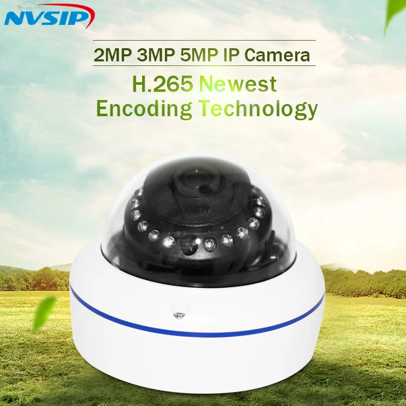 H265 IP камера HD Onvif 1080P 2MP 3MP 5MP Антивандальная купольная ip наблюдения 48V POE|Камеры