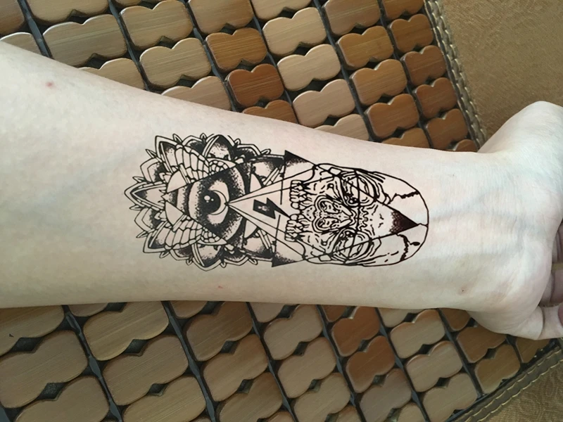 

Waterproof Temporary Tattoo eye of God totem lotus Sticker on body Water Transfer fake tattoo flash tattoo 10.5*6cm