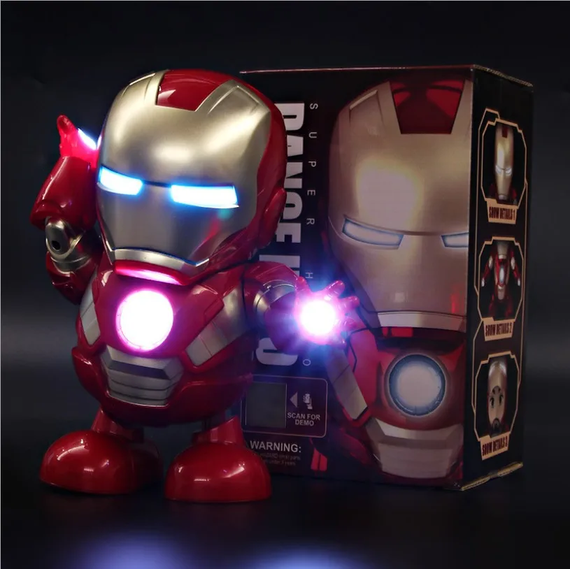 

Avengers: Endgame .dance IRON MAN with LED dance Light Iron Man Action Figure Collection Toy