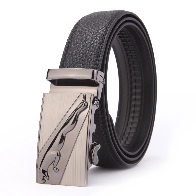 Fashion Brand Cowskin belt Genuine leather men alloy Luxury jaguar belt business 3.5cm belts for men - Цвет: C255