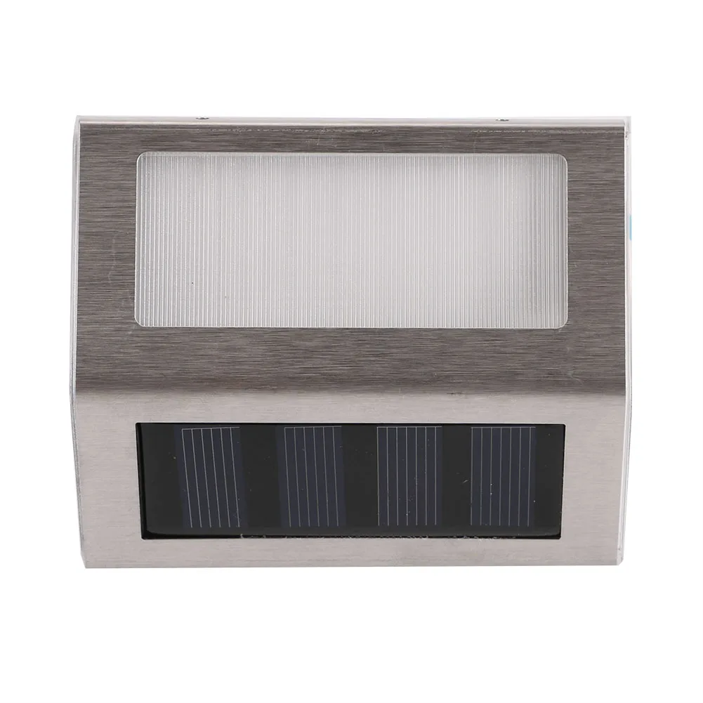 

Solar Power Outdoor Waterproof Garden Pathway Stairs Lamp Solar Light Energy Saving 2 LEDs Light Source Sensor Wall Lamp White