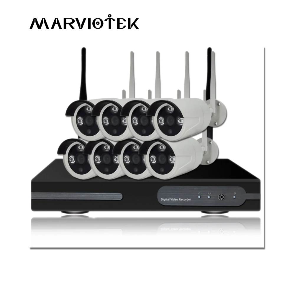 

CCTV Camera System wireless 2mp home camera security system wifi ip camera wifi nvr kit 4 cameras 8ch p2p dvr kit Night Vision