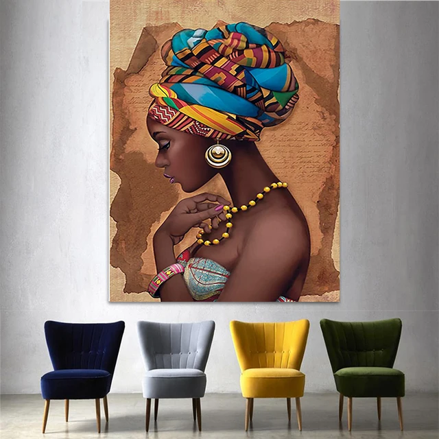 African Wall Art Single Paintings For Living Room  2