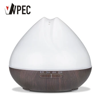 

VVPEC 500ML remote control light dark wood grain Aroma Essential Oil Diffuser humidifier 7 colors light