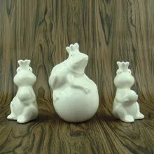 Фарфоровый король лягушка и слуга миниатюры декоративные керамика царство животных подарок ремесло для украшения комнаты и Книги по искусству коллекция