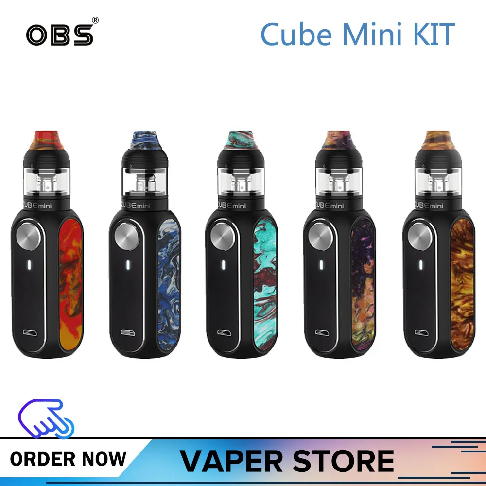 

Original OBS CubeMini Kit With Vape Cubemini Mod And Mesh Tank 1500mAh Built-in Electronic Cigarette Upgrade CubeKit VS Caliburn