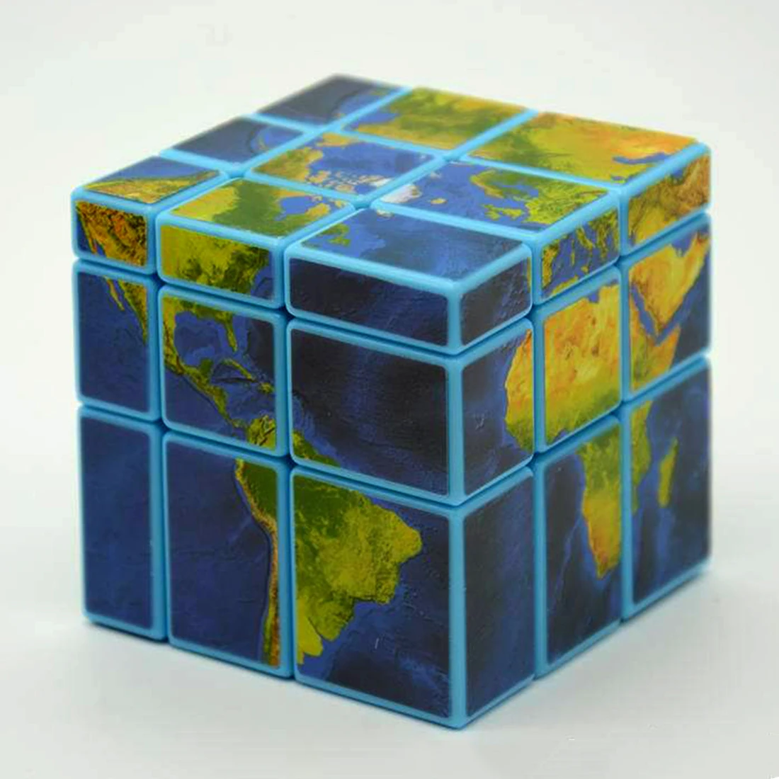 3x3x3 зеркальные блоки карта мира-наклейка волшебный куб головоломка скоростной куб 57 мм