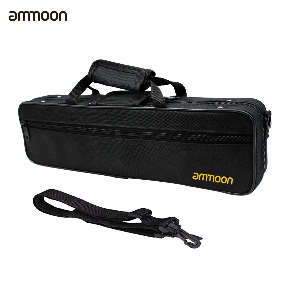 

600D Water-resistant Gig Bag Box Oxford Cloth for Western Concert Flute with Adjustable Single Shoulder Strap Pocket Cotton