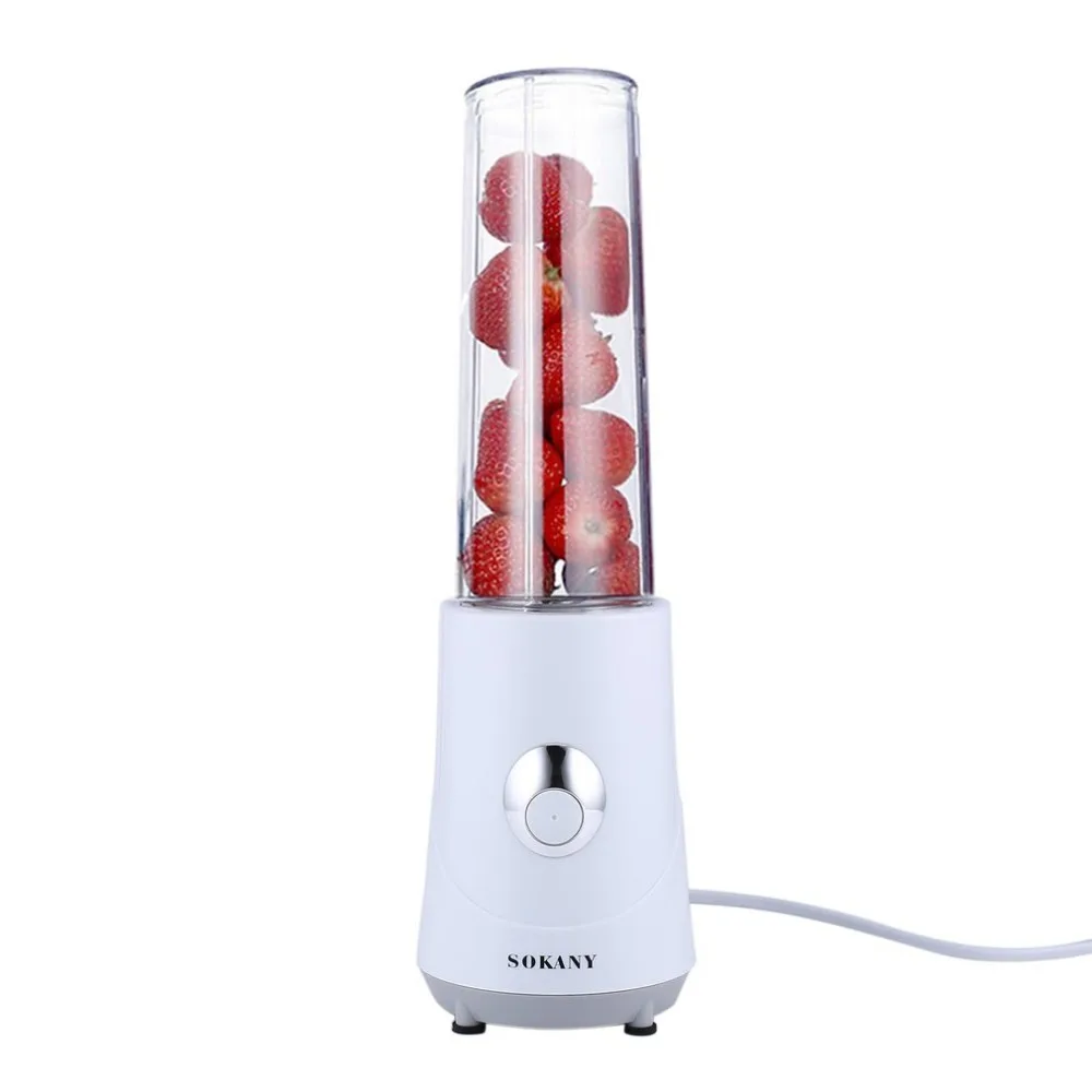 

Sokany Portable Multifunctional Electric Smoothie Maker 260W High Performance Juicer with Cup Cover As Travel Bottle SKY-709A