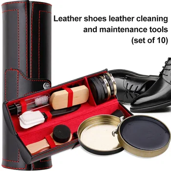 

1 Set Leather Shoes Polish Cleaning Kit Keep Shiny Clean Tools for Shoes Bags LBShipping