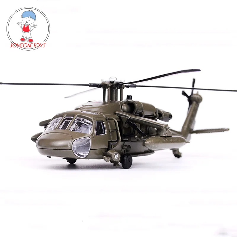 

29CM 1/72 scale Black Hawk Helicopter US Millitary Aircraft Model With Light Sound Airplane models Children Toys Birthday Gift