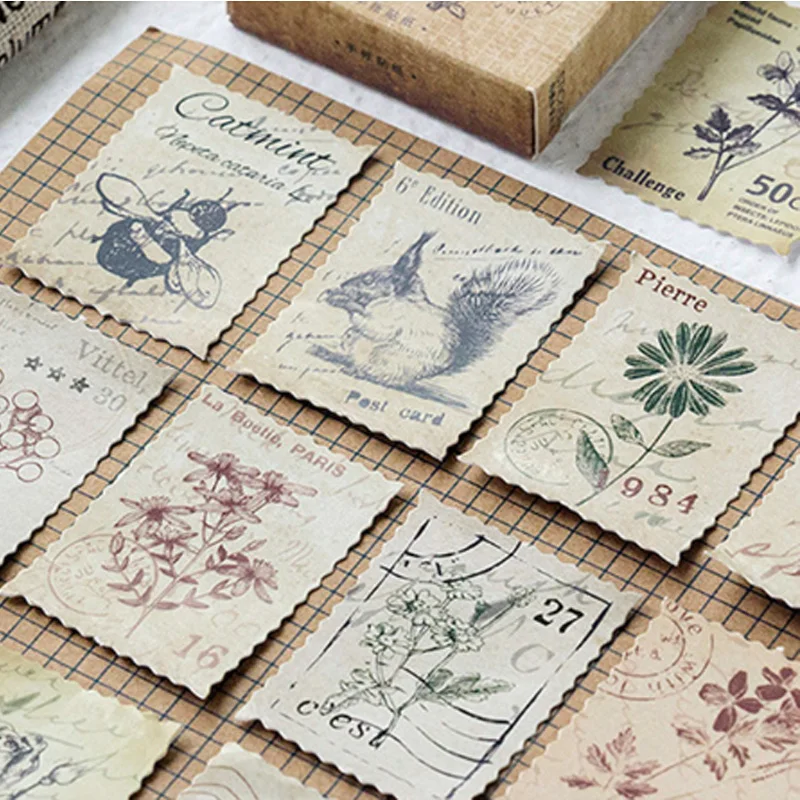 

46 Pcs/box Forest post office paper sticker DIY decoration stickers diary photo album scrapbooking planner label stickers