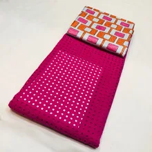 Базен riche getzner nouveau швейцарская вуаль кружевная ткань воск батик ткань Африканская Хлопковая ткань французское кружево 5 ярдов/setL1402