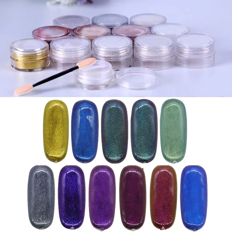 

WAKEFULNESS 1Box Mirror Nail Glitter Pigment Powder 1g Gold Nail Art Glitter Dust Chrome Powder Manicure Decorations