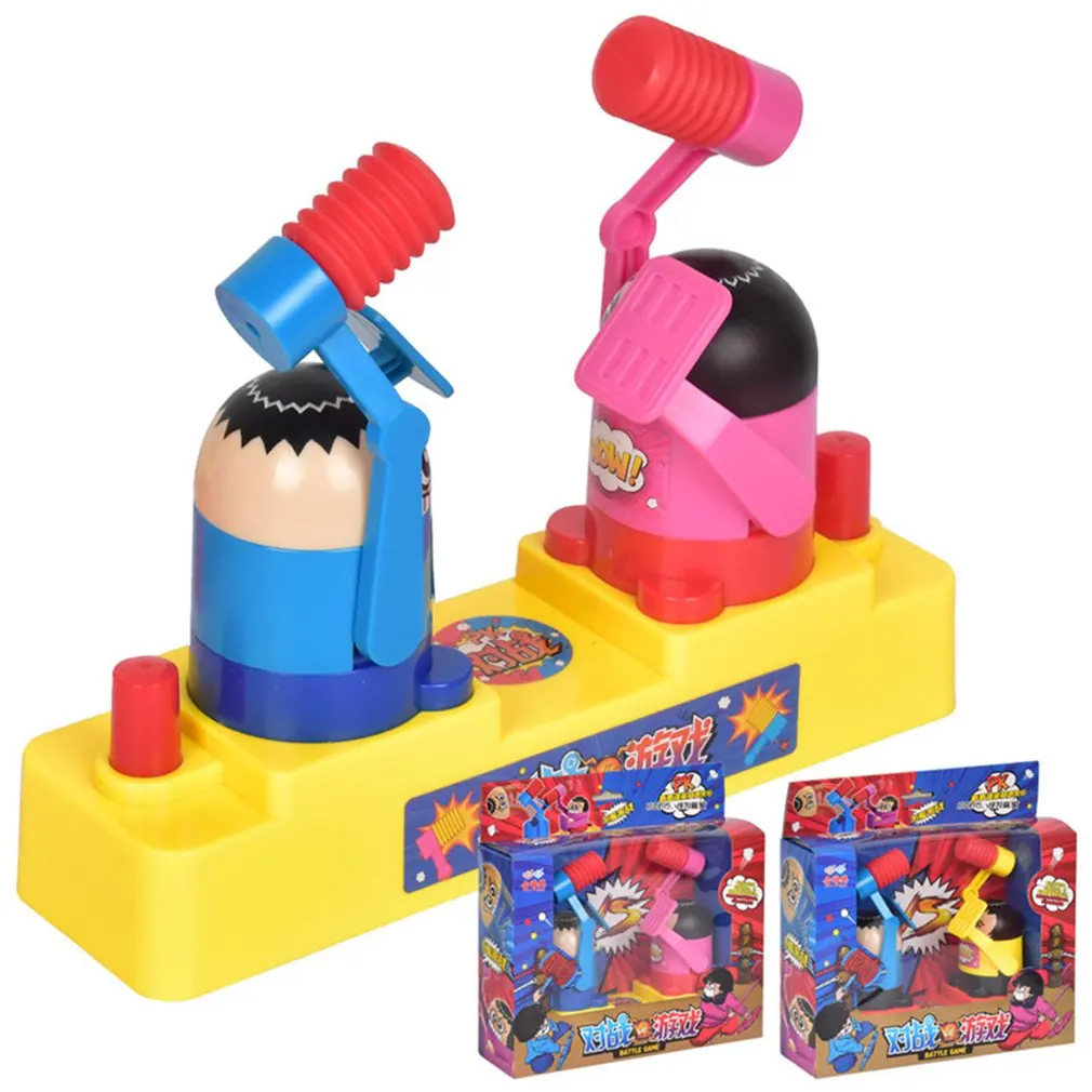 Творческий режим печати играть робот игрушка двойной молоток удара интерактивная игрушка Настольный Decom пресс Ион игрушка лучший подарок