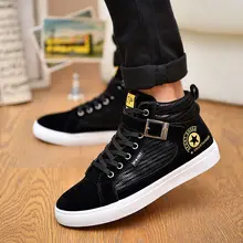 2017 font b Men b font Flock Leather Casual font b Shoes b font British Fashion