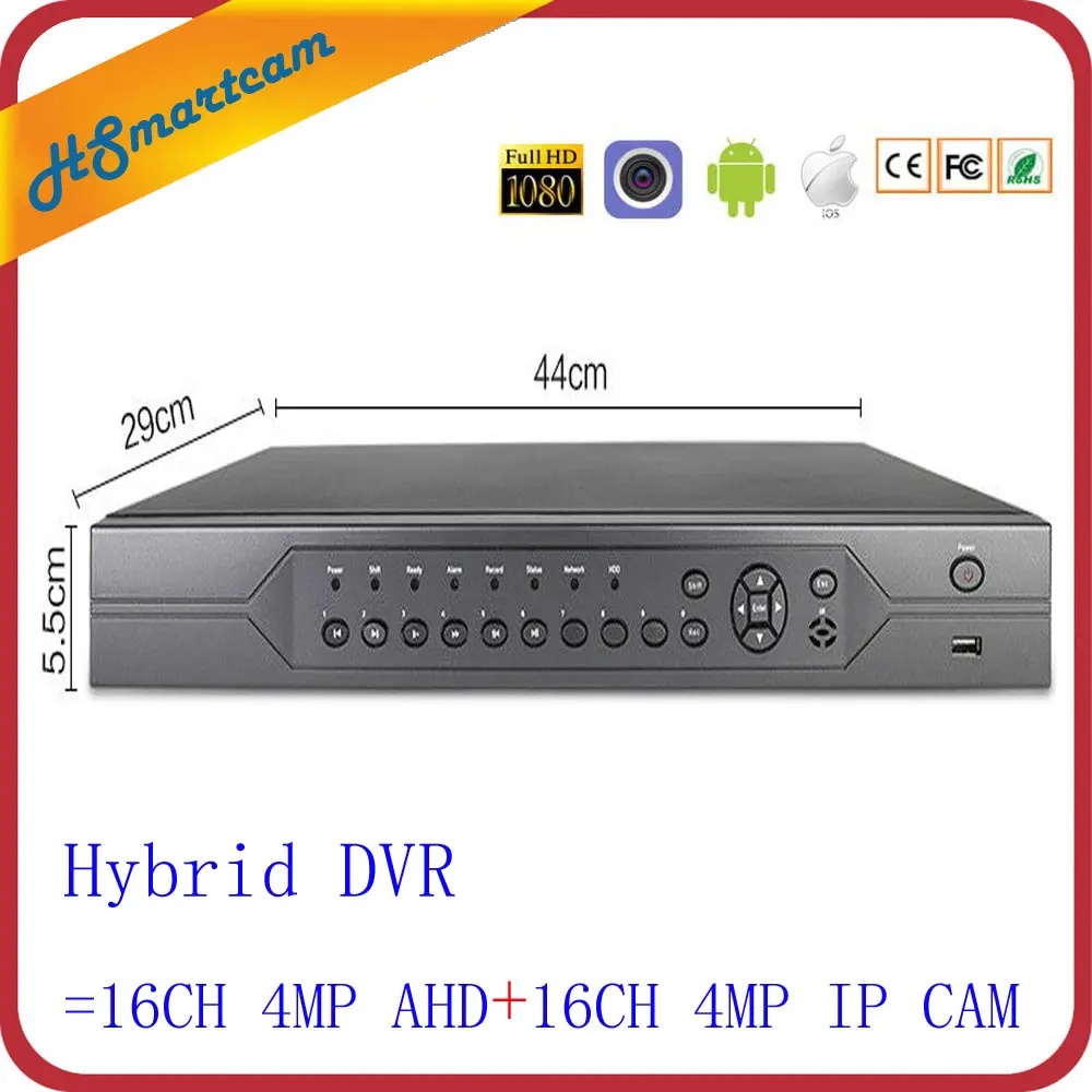 

32CH 4.0MP AHD 4 IN 1 DVR Hi3531A with 16CH Audio HD DVR For 16CH IP Network +16CH AHD TVI CVI Camera 32CH 1080P DVR P2P XMEYE