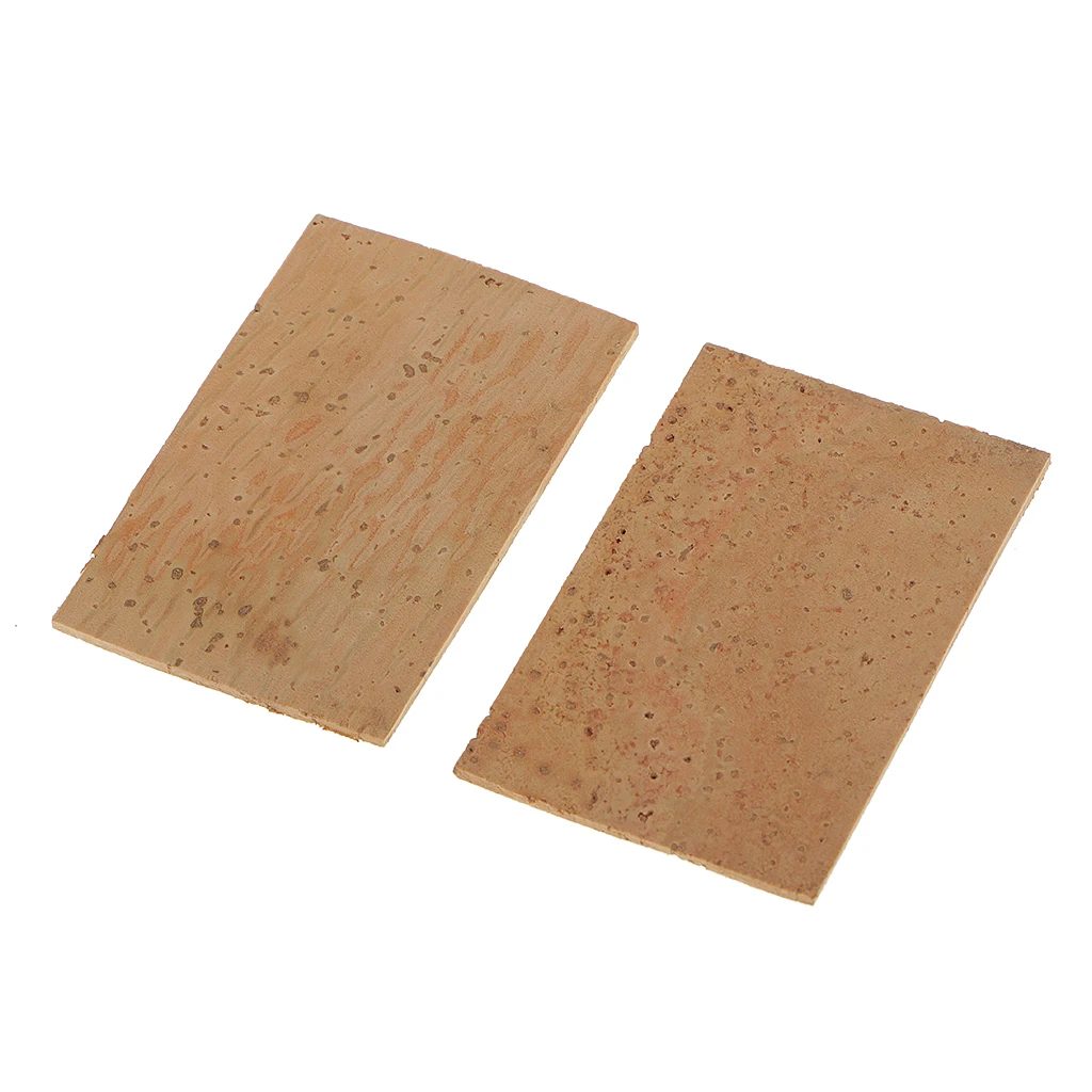 4Pcs 61 x 40 x 2mm Natural Saxophone Neck Cork Sheet for Soprano/Tenor/Alto Sax Parts