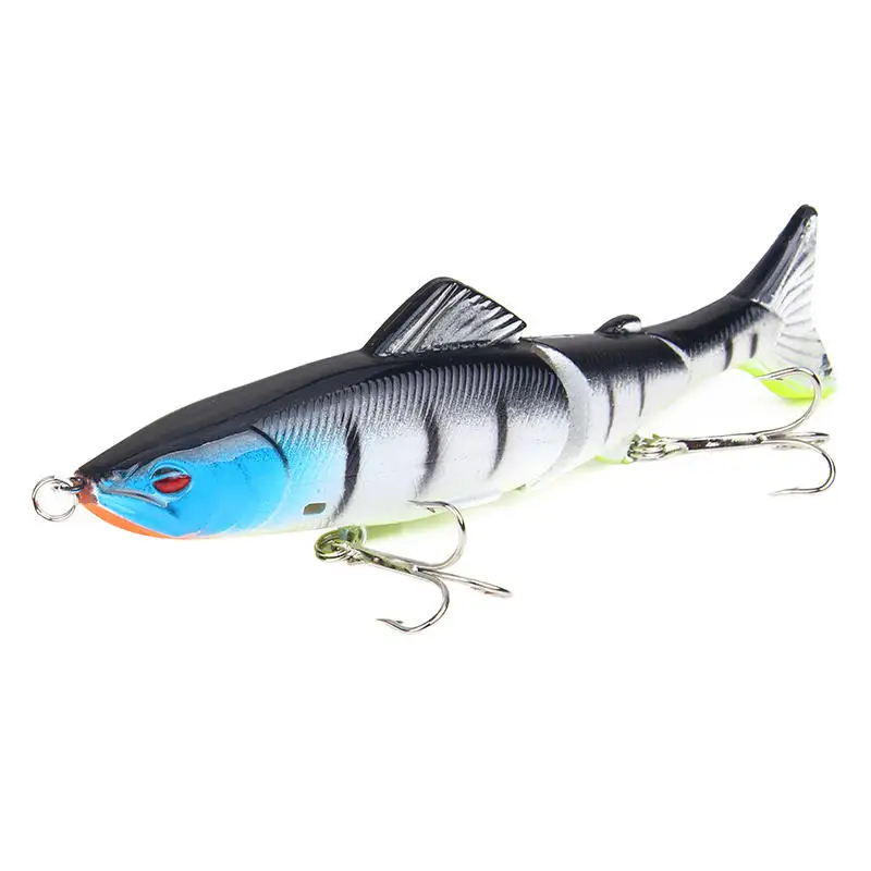 Popper Fishing Lure 13cm 20g Multi Jointed Sections Crankbait Artificial Hard Bait Bass Trolling Pike Carp Minnow Fishing Tools - Цвет: G