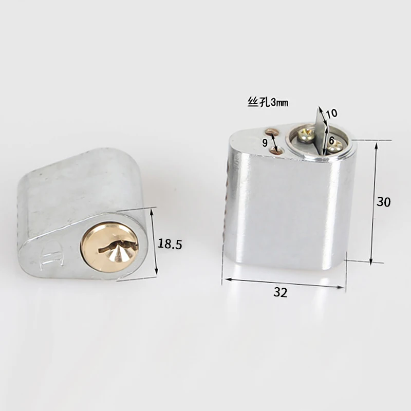 

Stainless steel Fireproof door lock core Universal lock fire door lock core easy to install with 3 keys