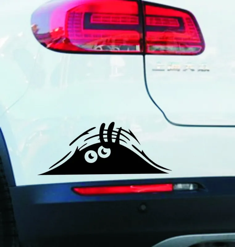 Автомобильная наклейка s забавная креативная 3D наклейка на автомобиль с большими глазами черная наклейка с глазящим монстром 19x7 см автомобильные товары автомобильные аксессуары