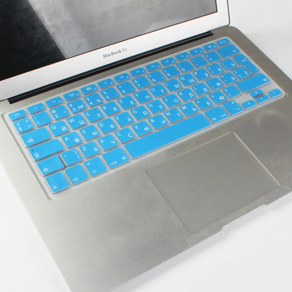 ЕС Версия силиконовая русская клавиатура наклейки защитная крышка для MacBook Air 1" /13" 1" Pro/retina