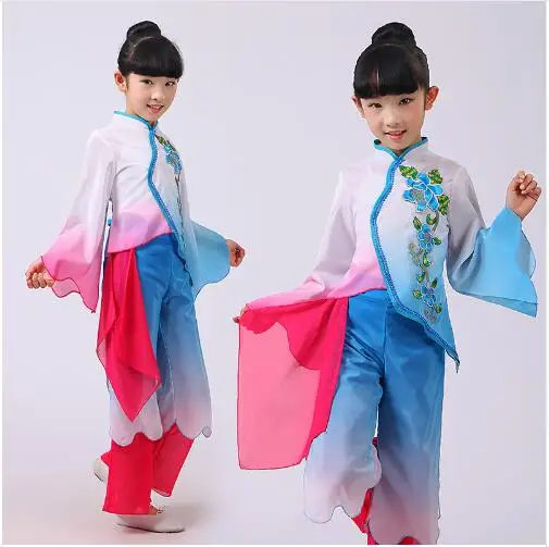 Dance Costumes Children's Group Dance Lotus Flowers Blossoming Chinese Classical Fairy Stage Performance Costumes