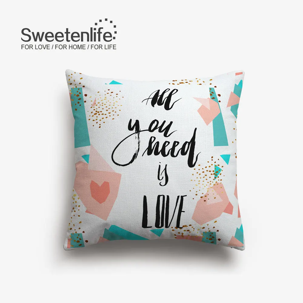 Sweetenlife, 60x60 см, цветочный рисунок, наволочка для подушки, пасторальный стиль, наволочки для подушки, домашний декор, высокое качество, белая льняная декоративная подушка - Цвет: SL0119