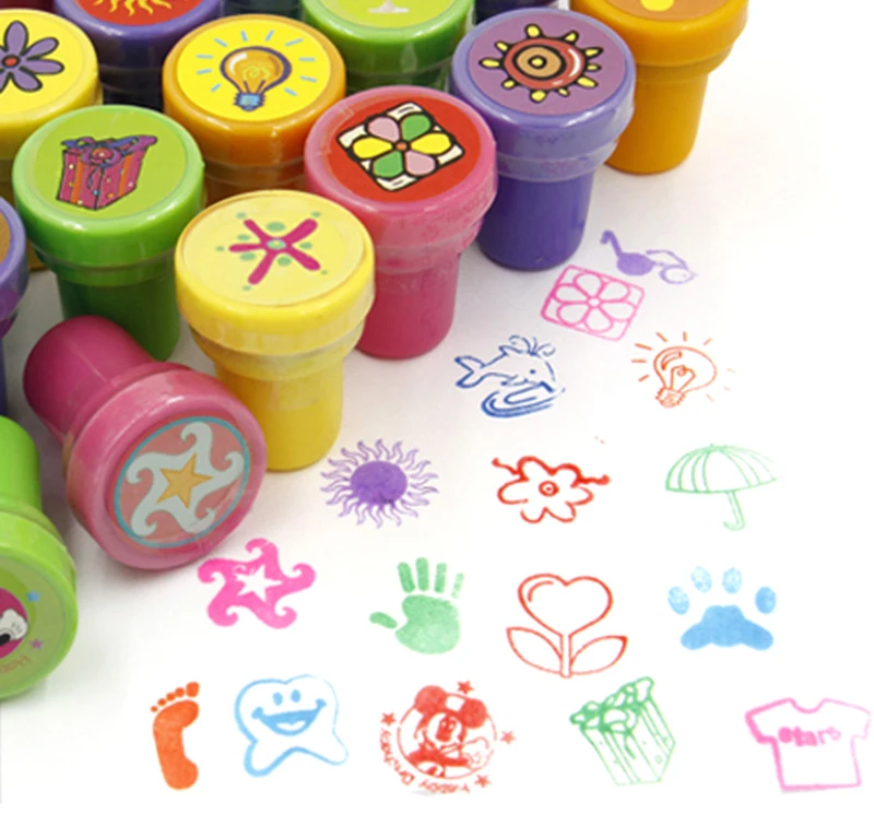 Self-ink Stamps for Kids Birthday Party Favors Birthday Giveaways Gift Toys Boy Girl Christmas Goodie Bag, Pinata Fillers, 10Pcs