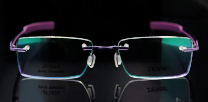 Модные неоновые цветные титановые очки без оправы, женские очки по рецепту, оптические линзы Rx, оправы для очков
