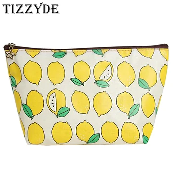 

Animal Lemon Waterproof Cosmetic Bag Women Cartoon Printing Travel Necessarie Organizer Toiletry Bag Fashion Makeup Bag SZL85