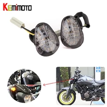 KEMiMOTO MT07 MT 07 MT09 MT 09 отложным сигнальный светодиод мигалка указывает на лампа для YAMAHA MT-07 MT-09