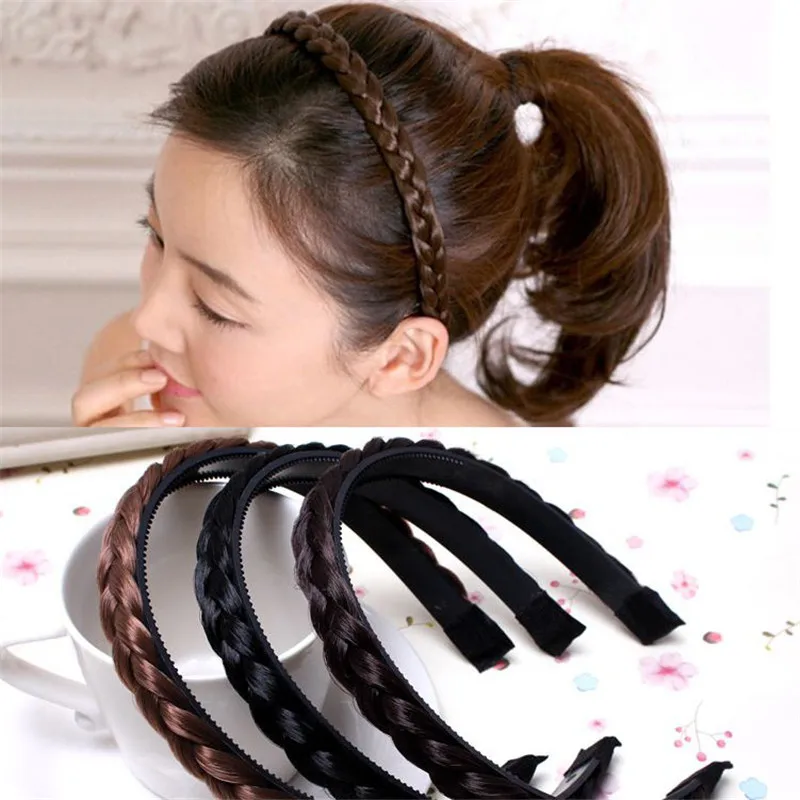 Новые женские Девушки винтажный головной убор косы волосы группа головные уборы парик аксессуары